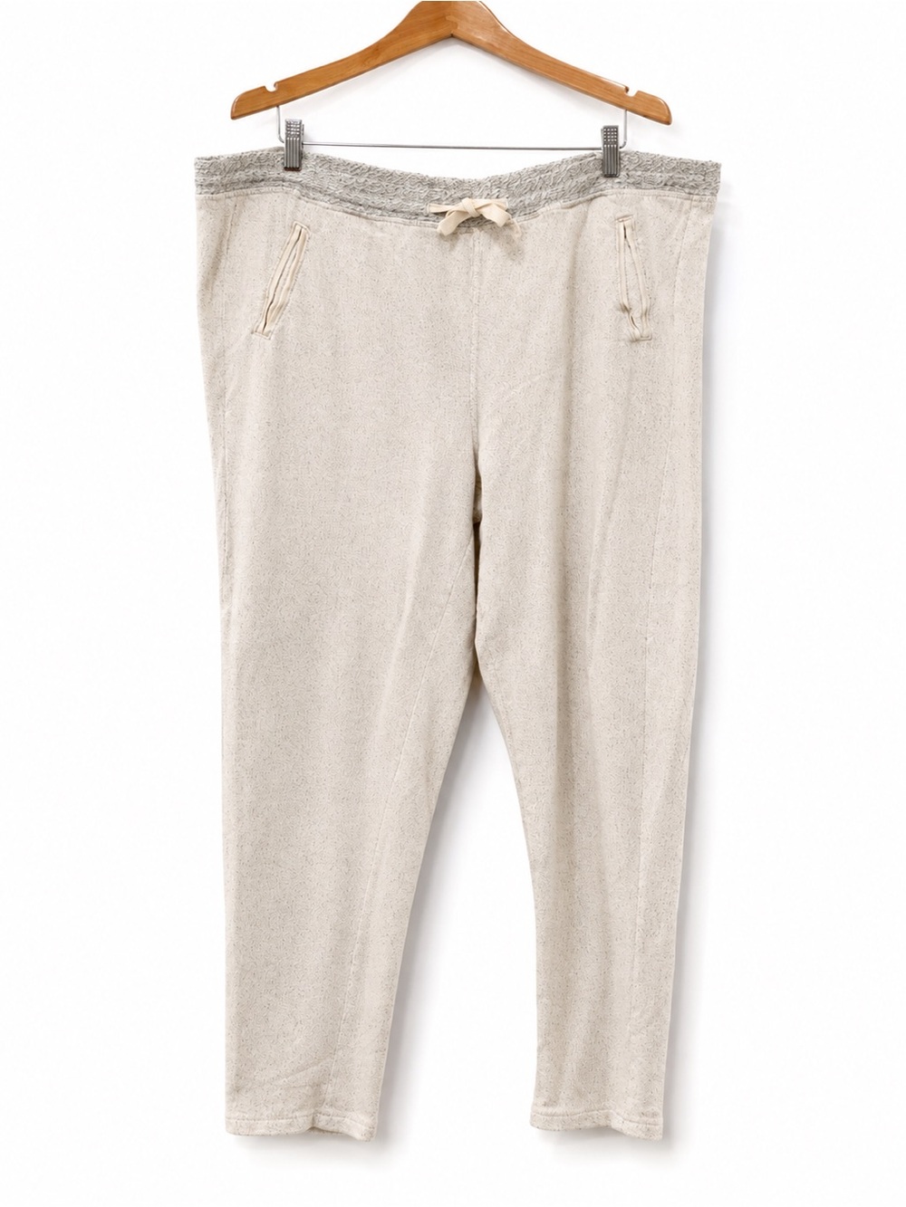 Woolrich Women’s XL Cream Speckled Knit Drawstring Lounge Sweatpants